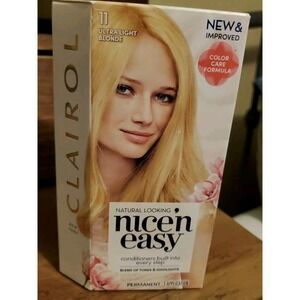 Clairol Nice 'N Easy 11 Ultra Light Blonde Permanent Hair Color, Brand New